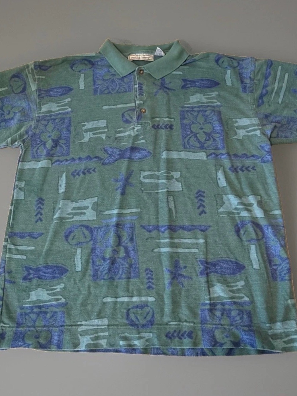 Vintage Bugle Boy Company Short Sleeve Polo Shirt Size Large